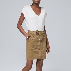 🍀 NWT WHBM TIE-FRONT UTILITY BOOT SKIRT